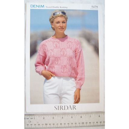 Vintage: Sirdar 5479 sweater, DK, 30-44 inch, 76-112 cm
