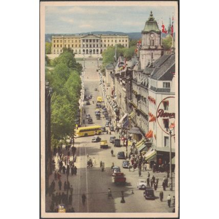 Karl Johans Gate, Oslo, 1965 - AS Kortforlaget Postkort