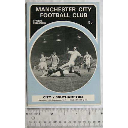 1971 programme Manchester City v. Southampton