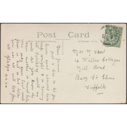 Railway Station, Southall, Middlesex, 1916 - JSB RP Postcard