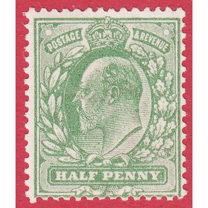 GB KEVII 1902 1/2d YELLOWISH GREEN SG218 GMM