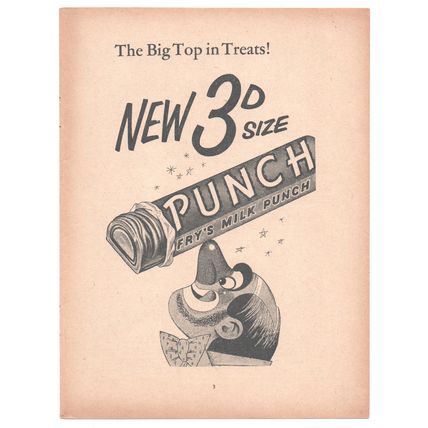 FRY'S MILK PUNCH chocolate bar :- Original Vintage 1956 Advert <> UK-POST FREE