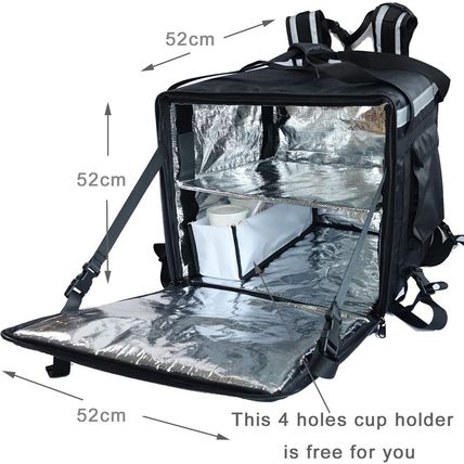 PK-140Z: Huge Heat Insulation Food Delivery Bag for Motorcycle, Big Pizza Delive