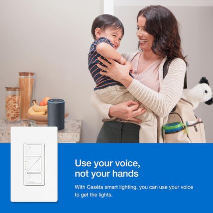 Lutron Caseta 3 Way Smart Dimmer Switch Kit, W/ Wireless 3 Way Pico Remote and B
