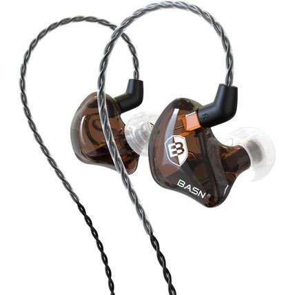 BASN In-Ear Monitor Headphones Dual Dynamic Drivers IEM Earphones Detachable MMC