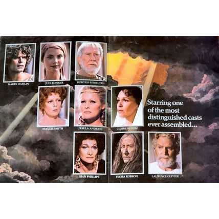 1981’s CLASH OF THE TITANS original fold-out promo flyer & poster. Harryhausen!