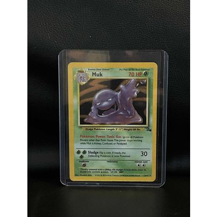 Muk - 13/62 - Holo Rare - Unlimited Edition Fossil Pokemon Trading Card
