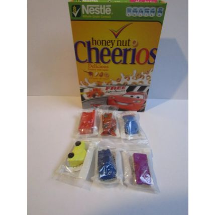 Nestle 2006 Honey Nut Cheerios Light Speeder Cars Cereal Box & Set 6 Sealed Cars