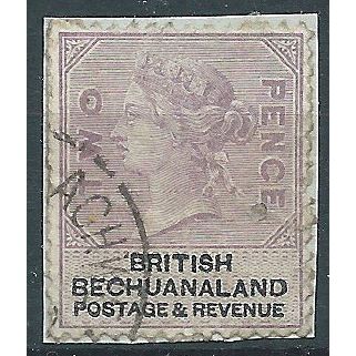 Becguanaland 1888 SG10 1d Lilac & Black Fine Used On Piece..