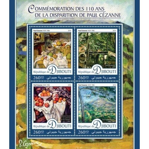 DJIBOUTI 2016 SHEET MNH PAUL CEZANNE ART PAINTINGS ARTE PINTURAS 3