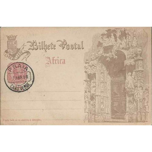 Cabo Verde Island Portugal Colony Postal Card Used 1898 Africa