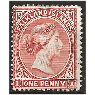 Falkland Islands 1894 SG20 1d Orange-Brown Mounted Mint . . .. .