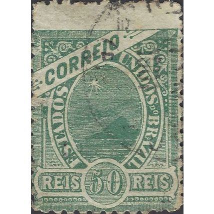 BRAZIL, Sugarloaf mountain, green 1900, 50reis