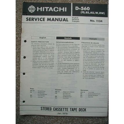 Hitachi D-560 Original service manual