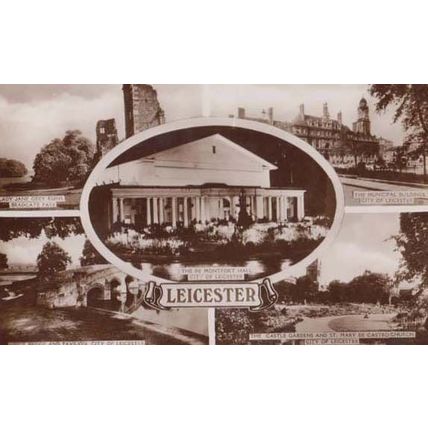 Leicester De Montford Hall Lady Jane Grey Ruins Real Photo Postcard