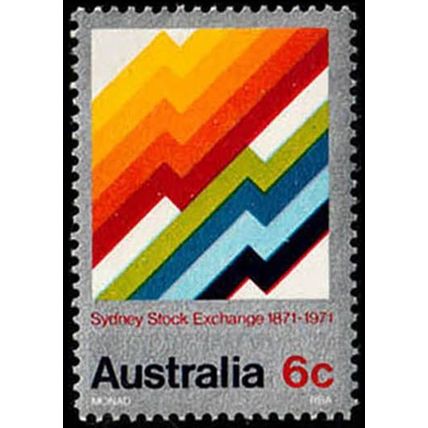 Australia 1971 Sydney Stock Exchange 6c MNH Stamp