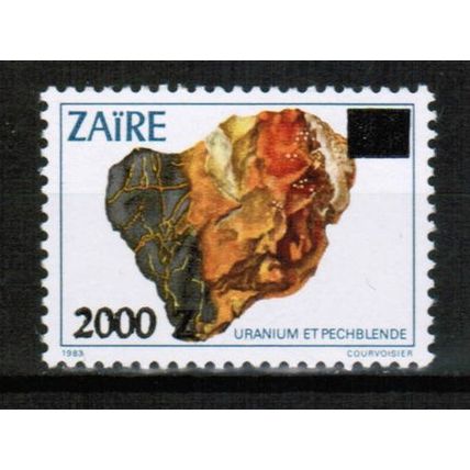 1991 Zaire - Sc#1346 Mint NH - Mineral uraninite 2000z