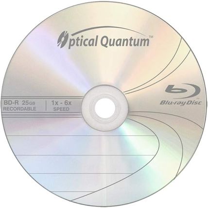 100 + 22 Optical Quantum OQBDR06LT-50 6X 25 GB BD-R Recordable Media Logo Top