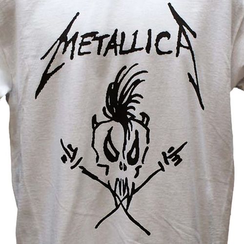 Metallica Funny T shirt White Unisex Speed Metal ROCK Festival Top Sizes S-XXL