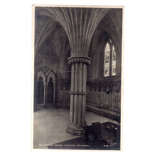 LICHFIELD CATHEDRAL chapter house unused. postcard Walter Scott no D58 =
