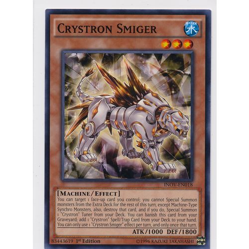 YuGiOh Invasion: Vengeance INOV-EN018 Crystron Smiger 1st Edition