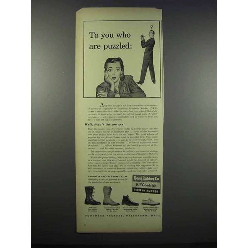 1944 B.F. Goodrich Rubber Footwear Ad - Jungle Boot