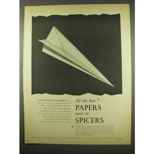 1956 Spicers Limited Paper Ad - All The Best Meet