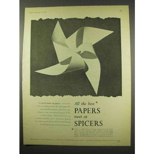 1956 Spicers Limited Paper Ad - All The Best Papers