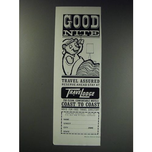 1963 TraveLodge Motels Ad - Good Nite