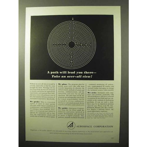 1964 Aerospace Corporation Ad - A Path Will Lead You