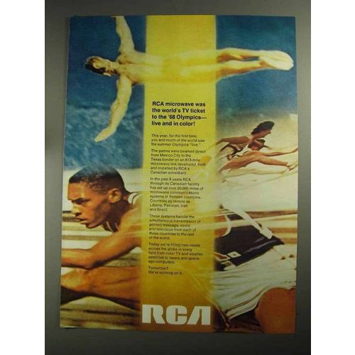 1968 RCA Microwave Ad - TV Ticket to '68 Olympics