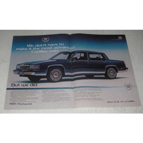 1985 Cadillac Fleetwood Ad - Most Advanced