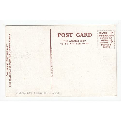 Cromarty from the West Postcard Publisher Hossack & Mcleod