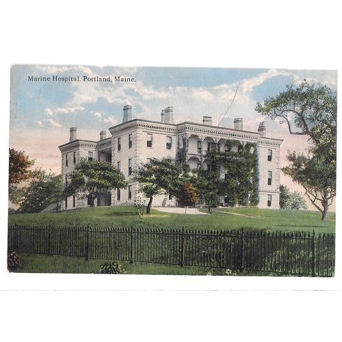 MARINE HOSPITAL, PORTLAND, MAINE, USA unused vintage postcard