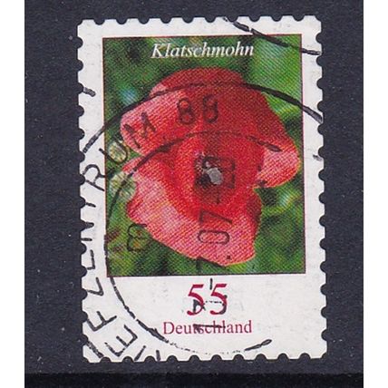 GERMANY 2005 FLOWERS 55c POPPY SELF-ADHESIVE USED