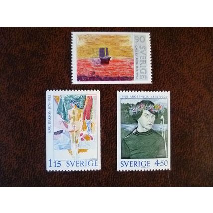 Sweden 1978 Paintings Swedish artists set mint stamps SG971-3 Kylberg art