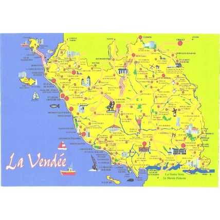 France; land map; la Vendee province