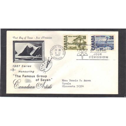 FDC Rose Craft 10c 20c Painters (Cachet-Typed/A) CV39280