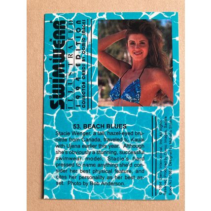 Ujena Swimwear Illustrated 1994 Edition Base trading card # 53 Stacie Wenger (A)