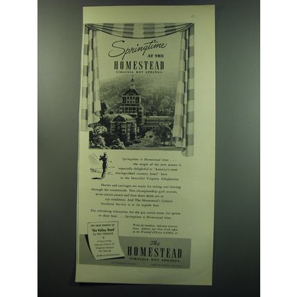 1949 The Homestead Resort Advertisement - Springtime at the Homestead