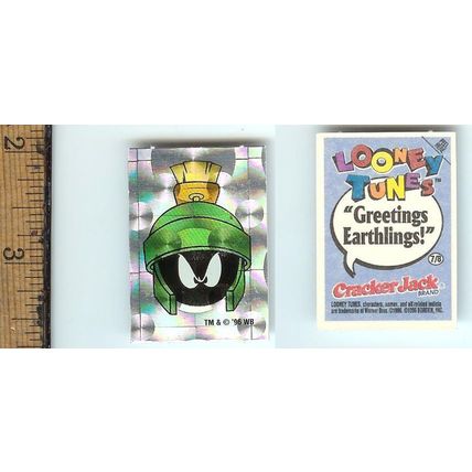 Marvin the Martian Looney Tunes #7/8 Cracker Jack Mini Sticker (1996)