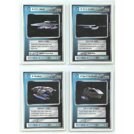 18x Star Trek:Next Generation STNG CCG Character Ships Missions Cards