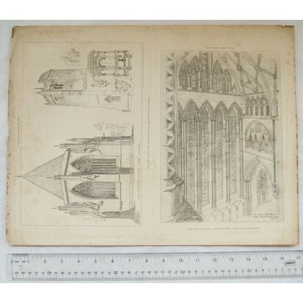 1910 illustrations Chapter House & The Five Sisters, York Minster