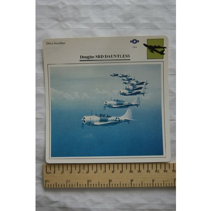 Douglas SBD Dauntless - USA - Dive Bomber - Collectors Club Card