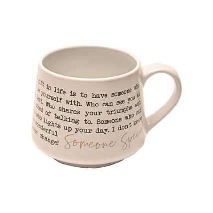 Someone Special Ceramic Mug Off White with Sentimental Verse 8.5 CM