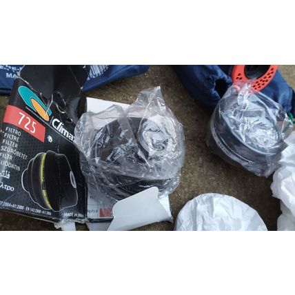 joblot climax 731-s silicone full face respirator filter class 2 wide view mask