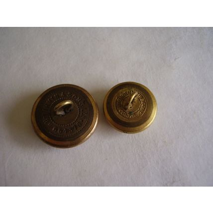 Naval Crown Merchant Navy 2 Officer's Brass Buttons