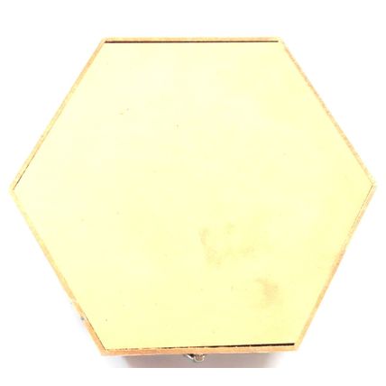 Jewellery Box Carte Postal Hexagonal Wooden 5 CM Ladies Gift Home Decor