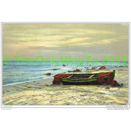 COASTAL VIEW NEAR LYMINGTON?, HANTS , ENGLAND, 1916, Postcard