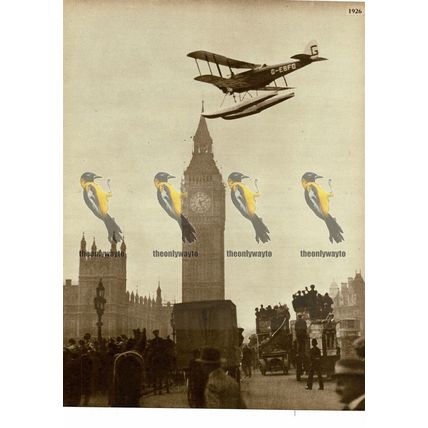 Seaplane over Big Ben, 1926, Book Illustration, 1938